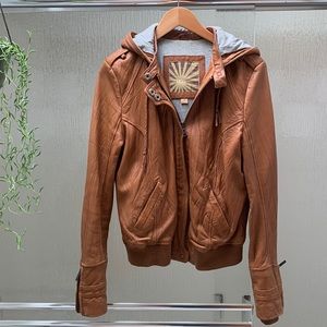 UGG Hooded Leather Jacket